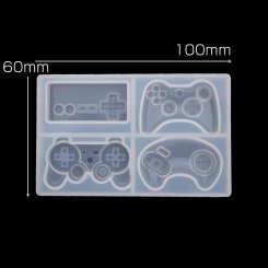 シリコンモールド ゲームパッドシリコーン型 半 クリア100x60mm【2ヶ】