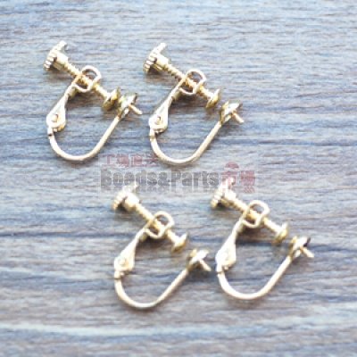イヤリング金具 5mm玉4 ゴールド