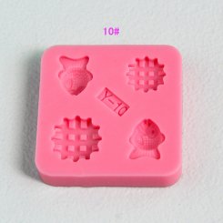 シリコンモールドチョコレート型 クッキー型 フォンダン型 ピンク 40x7mm【2ヶ】