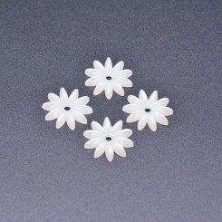 アクリル ビーズ フラワー 花型 パールホワイト 3×16mm 【100ヶ】