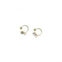 ノンホールピアス金具 11mm カン付 ゴールド