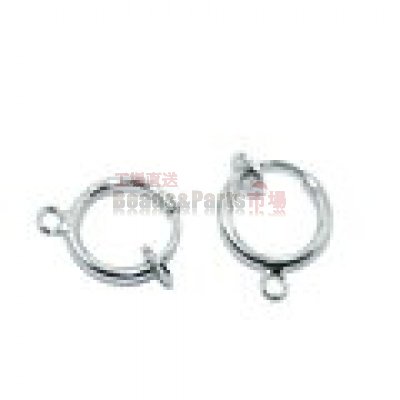 バネ付フープイヤリング 13mm ロジウム