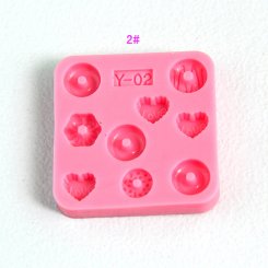 シリコンモールドチョコレート型 クッキー型 フォンダン型 ピンク 40x7mm【2ヶ】