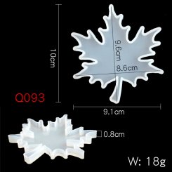 シリコンモールド カエデの葉 半 クリア100x91x8mm【2ヶ】