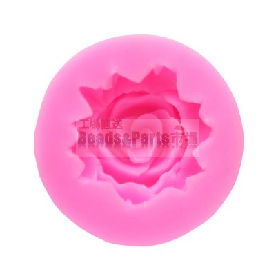 シリコンモールド 小さなバラの花ピンク35x15mm【2ヶ】