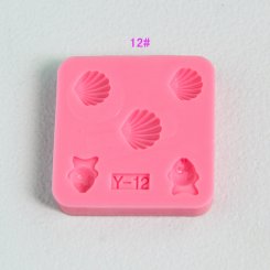 シリコンモールドチョコレート型 クッキー型 フォンダン型 ピンク 40x5mm【2ヶ】