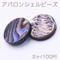 アバロンシェル ビーズ コイン型 15mm【2ヶ】