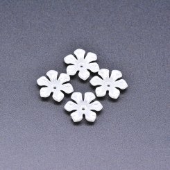 アクリル ビーズ フラワー 花型 パールホワイト 4×16mm 【100ヶ】