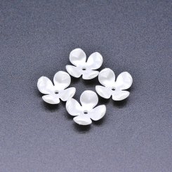 アクリル ビーズ フラワー 花型 パールホワイト 7×14mm 【100ヶ】