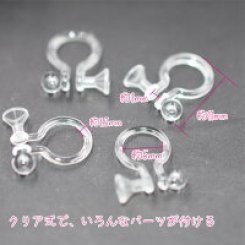 ノンホールピアス樹脂 石座付き【6ヶ】