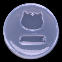 シリコンモールド 猫 半クリア 50x8mm【2ヶ】